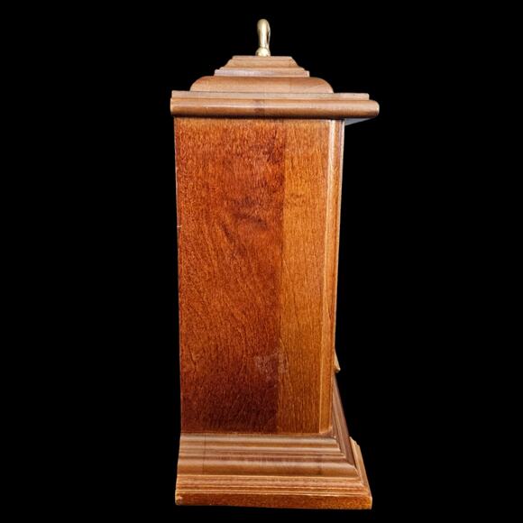 Howard Miller Mantel Clock 612-481 Quartz Brass Handle No Chimes Wood Case USA - Picture 2 of 9
